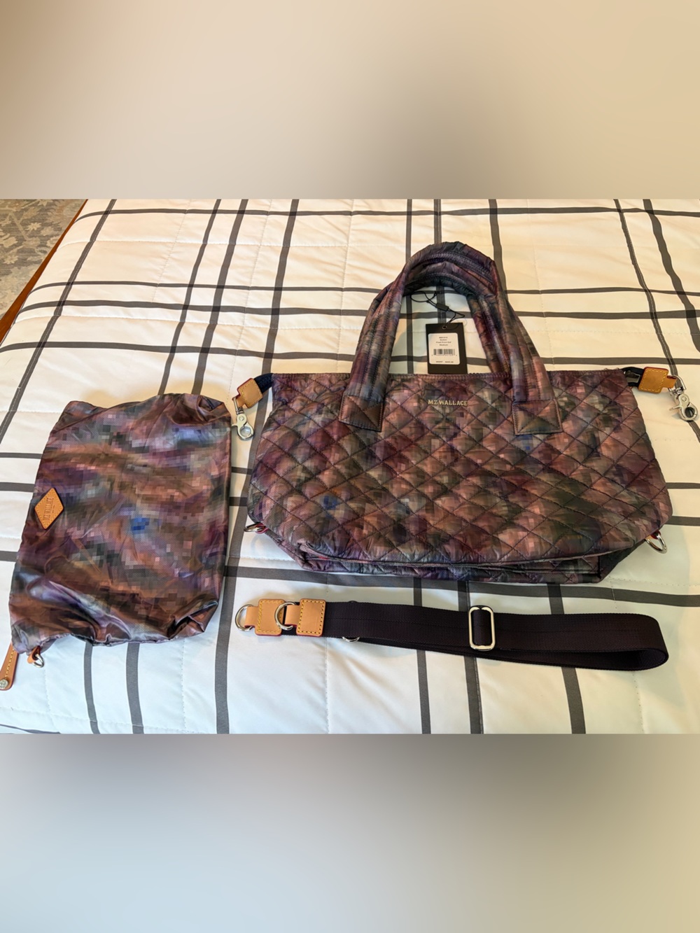 NWOT MZ Wallace Medium Sutton in Pixel Print